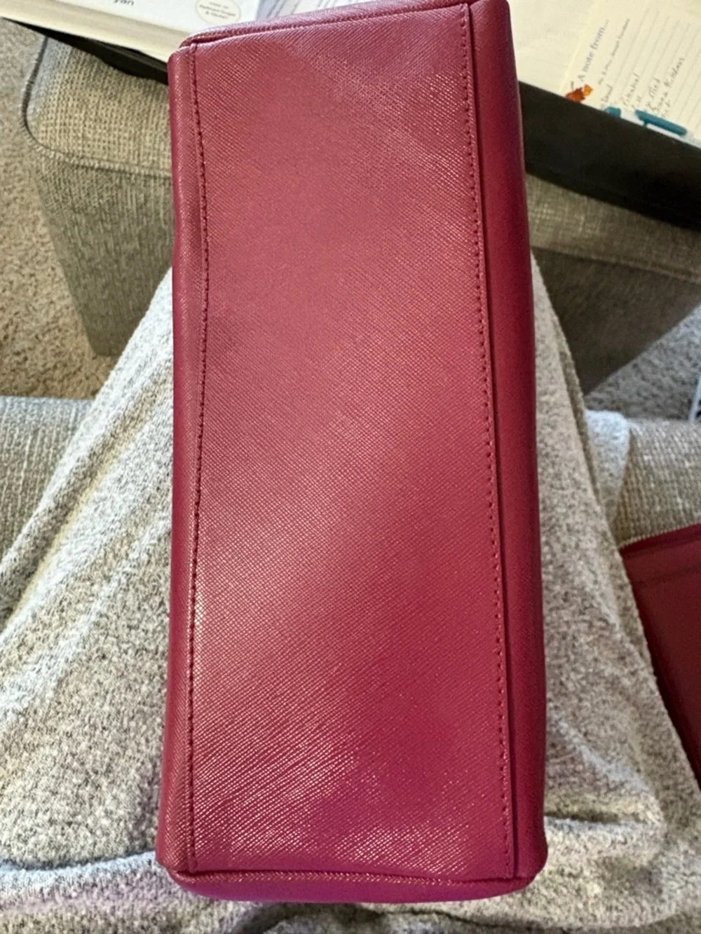 Coach Wine Leather Satchel with Top Handles - Picture 4 of 7